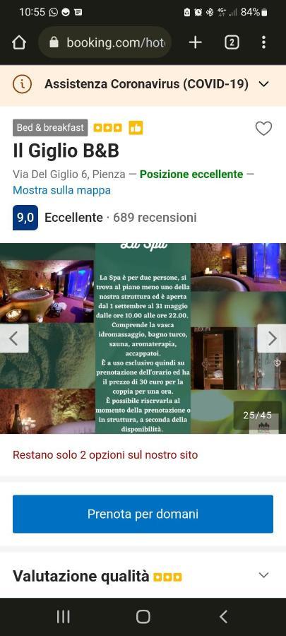Il Giglio B&B Pienza Bagian luar foto